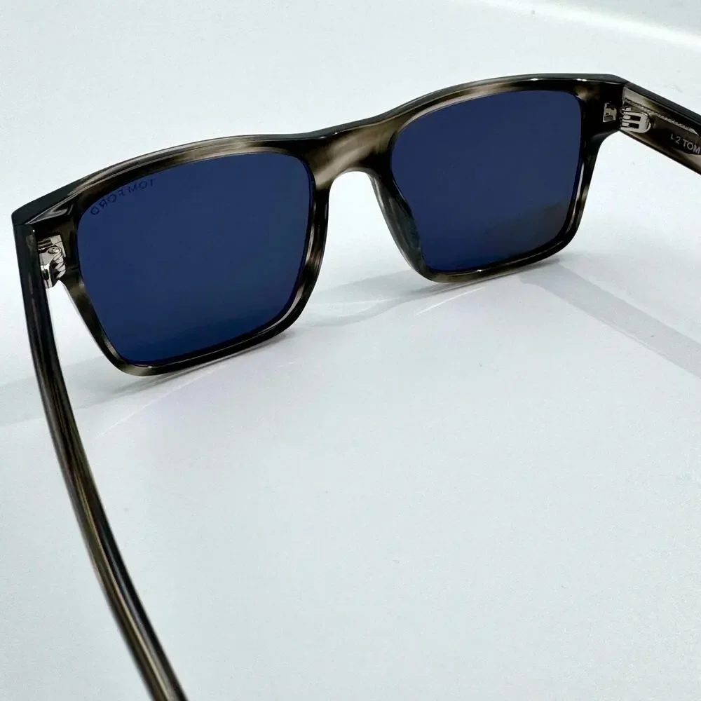 Tom Ford Sunglasses Calder TF1205 56A Gray Tortoise Frame Gray Lens 55-17-145